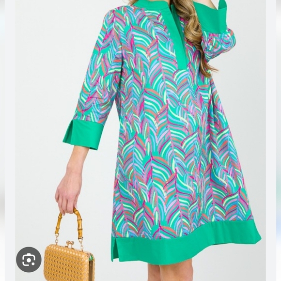 Michelle Mcdowell Dresses & Skirts - Michelle McDowell Midi Dress L Colorful Pattern EUC